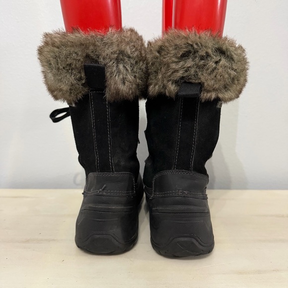 Khombu The Slope Black Winter Snow Boots Size 10 - Picture 7 of 9